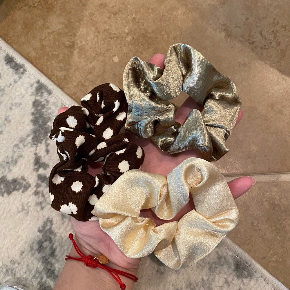 Brand new Large Silk Scrunchies for hair 3 pack